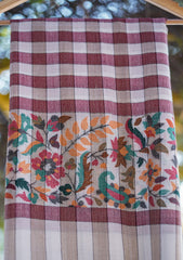 Pure Pashmina Kaani Jamawar Shawl D - 97 - S Brown