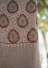Stone Wool Ari Work Shawl D - 1 - L Brown