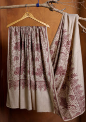 Pashmina Embroidered Jaaldar Shawl D#16 - Skin 2