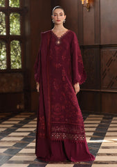 Winter - Noor by Saadia Asad - Pashmina Shawl 25 - NSP#13 - Royal Claret