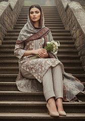 Winter - Riwaj - Printed Marina - 3 Pcs - Wool Shawl 25 - D#64