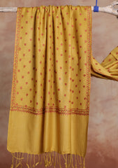 Pashmina Kashmiri Jaaldar Scarf D#33 - Mustard
