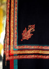 Pashmina Kashmiri Work Shawl D - 01 - N Blue
