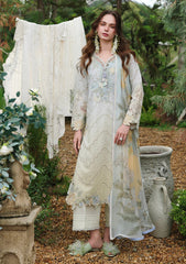 Lawn - Mushq - Hemline Secret Garden 26 - Beyond The Trail Of Petals - MB#411 - Ivory Botanica