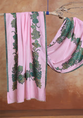 Pashmina Jamawar Scarf D#107 - Pink