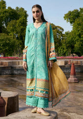 Lawn - Kahf Premium - Aangan Chiffon Prints 26 - KPS#07A - NAZISH
