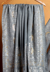 Pashmina Ari Work Jaaldar Shawl D#46 - Grey
