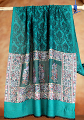 Pashmina Jamawar Scarf D#46 - DS Green