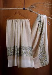 Pashmina Zari Jamawar Shawl D#06 - Off White 4