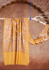 Pashmina Ari Jaaldar Scarf D#04 - Mustard