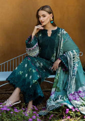 Lawn - Elaf Premium - Print Chikankari 25 - ELK-07B JADE EMBRACE