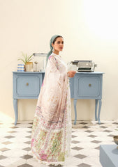 Lawn Collection - Eshaal Mishkaat - Zaib un Nisa - D#1B - Swan White