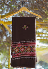 Pashmina Emboridered Shawl D - 144 - Chocolate