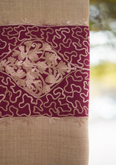 Pashmina Ari Work Shawl D - 154S - BROWN