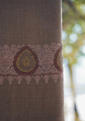 Stone Wool Ari Work Shawl D - 2 - Brown