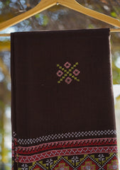 Pashmina Emboridered Shawl D - 144 - Chocolate