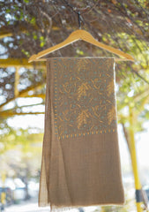 Pashmina Emboridered Shawl D - 136 - G Brown