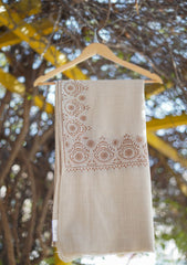 Pashmina Emboridered Shawl D - 138 - Fawn