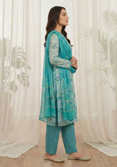 Lawn - Rubaaiyat - Digital Printed 26 - 2 By 2 - D#22 - LS Green
