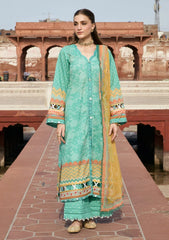 Lawn - Kahf Premium - Aangan Chiffon Prints 26 - KPS#07A - NAZISH