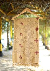 Pashmina Wool Needle Work Shawl D - 06 - D Skin