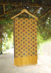 Pashmina Jamawar Shawl D - 60 - Mustard
