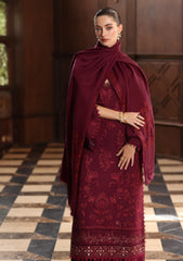 Winter - Noor by Saadia Asad - Pashmina Shawl 25 - NSP#13 - Royal Claret