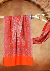 Pashmina Jamawar Scarf D#56 - Orange