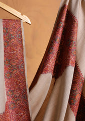 Pashmina Embroidered Border Shawl D#12 - Skin