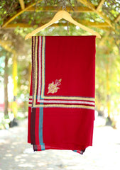 Pashmina Kashmiri Work Shawl D - 01 - D Red