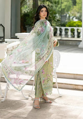 Lawn - Elaf Premium - Signature Embroidered 26 - Vol II - ESG#06A - JADE
