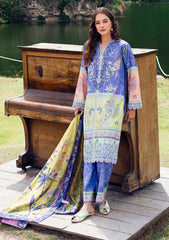 Lawn - Roheenaz - Garden Veil - Printed 25 - RGV#08-A - Inky Bloom