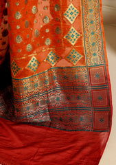 Formals - Fancy Closet - 2 pcs Suit - Chiffon Jamawar D#78 Orange