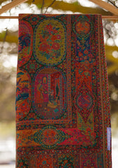 Pure Pashmina Kaani Jamawar Shawl D - 92 - D Green