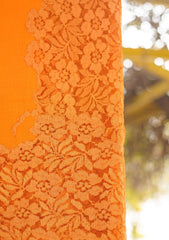 Pashmina Net Patch Work Scarf D - 03 - Orange