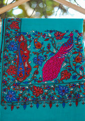 Pashmina Emboridered Shawl D - 74 - DS Green