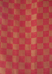 Pashmina Kashmiri Check Work Shawl D - 04 - Red Golden