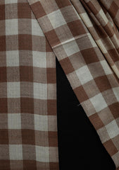 Pashmina Check Work Shawl D - 07 - Skin