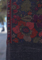 Pure Pashmina Kaani Jamawar Shawl D - 31 - Black