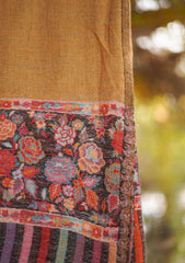 Pure Pashmina Kaani Jamawar Shawl D - 57 - Golden