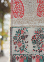 Pure Pashmina Kaani Jamawar Shawl D - 118 - FAWN