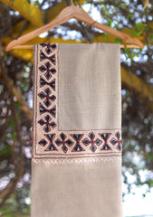 Wool Ari Work Shawl D - 27 - Brown