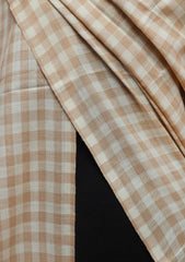 Pashmina Check Work Shawl D - 06 - Skin