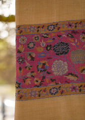 Pure Pashmina Kaani Jamawar Shawl D - 67F - L Gold