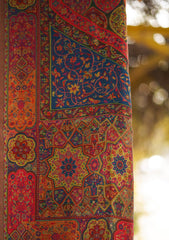 Silk Jamawar Work Shawl D - 04 - Multi