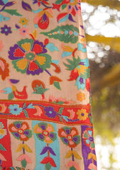 Pure Pashmina Qalamkari Scarf D - 13 - Mustard