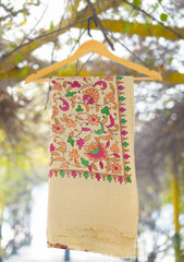 Pashmina Emboridered Shawl D - 131 - Golden