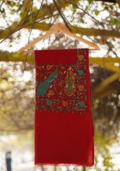 Pashmina Emboridered Shawl D - 74 - Maroon