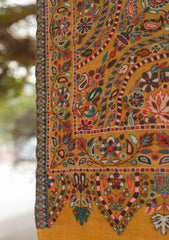 Pure Pashmina Kaani Shawl D - 01 - L Golden