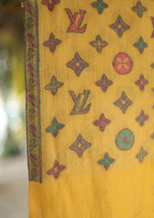 Pashmina Jamawar Shawl D - 60 - Mustard